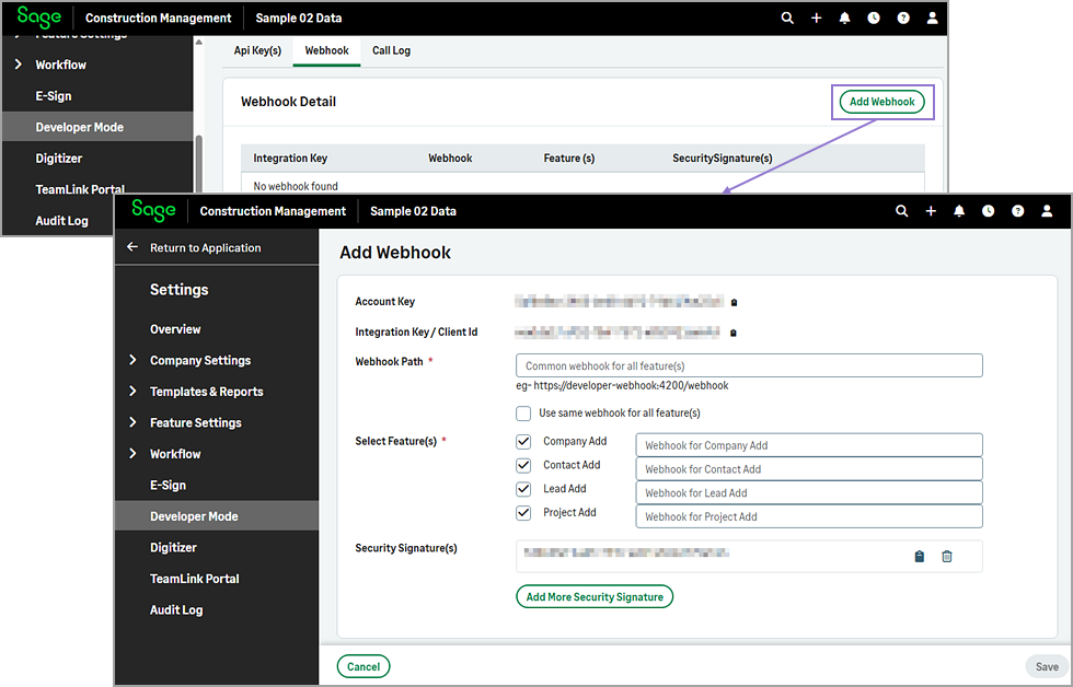 Set up a developer account on Sage Construction Management · Docs (1.0. ...