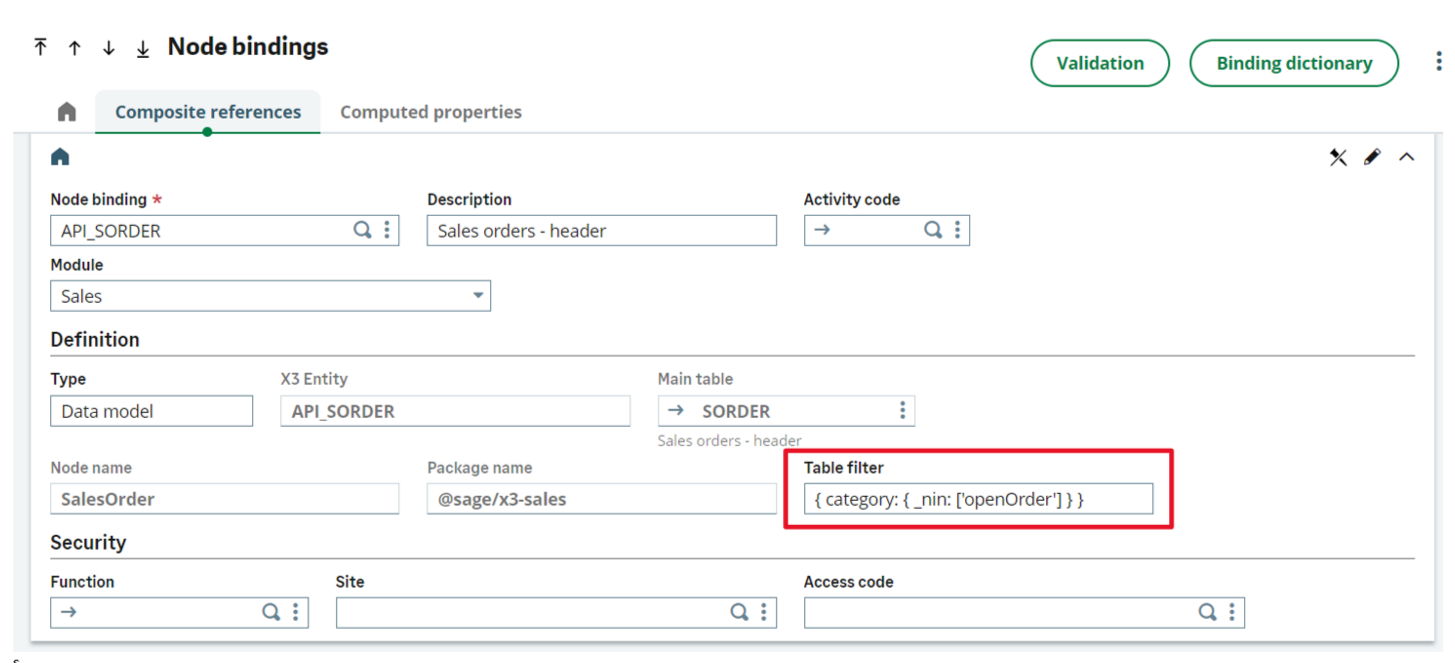 Table filters · Docs (latest) · X3 · Developer Portal